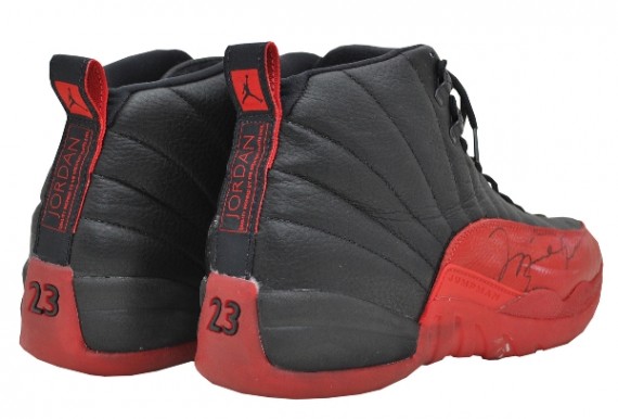 Air,Jordan,Flu,Game,乔丹,实穿版,即将, Air Jordan 12 "Flu Game" 乔丹实穿版即将拍卖 flu game air jordan 12 game worn 04 570x386 Michael Jordans Air Jordan 12 Flu Game