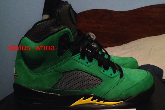 454803-535,Air Jordan 5 Oregon AJ5鸭子454803-535俄勒冈 Air Jordan 5 "Oregon Ducks" 更多实物实拍图片
