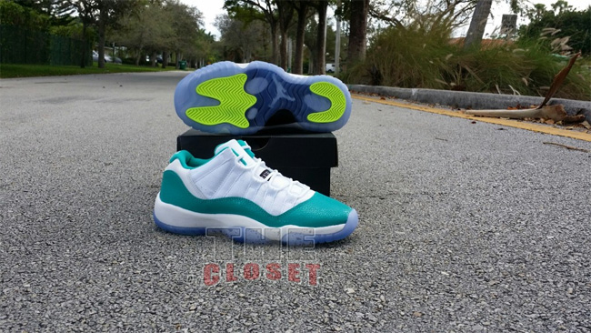 AJ11 LOW,Air Jordan 11 Low,AJ1 AJ11 LOW 580521-143 Air Jordan 11 Low GS "Aqua Safari"实物图赏