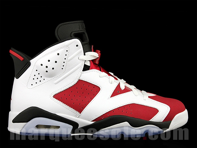 AJ6胭脂红,384664-160,AJ6,Air Jord AJ6胭脂红384664-160发售 AJ6胭脂红 Air Jordan 6 "Carmine" 实物欣赏