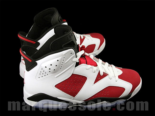 AJ6胭脂红,384664-160,AJ6,Air Jord AJ6胭脂红384664-160发售 AJ6胭脂红 Air Jordan 6 "Carmine" 实物欣赏