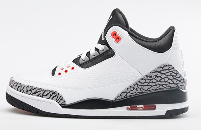 AJ3,Air Jordan 3,Infrared 23,A AJ3黑白水泥136064-123 Air Jordan 3 "Infrared 23" 发售信息
