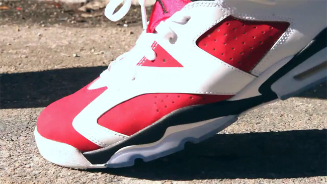 AJ6胭脂红,AJ6,Air Jordan 6,384664 AJ6胭脂红384664-160 【视频】Air Jordan 6 "Carmine" 胭脂红上脚实拍