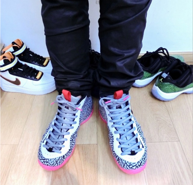 Elephant Print,Foamposite Pro, 全爆裂泡 Nike Air Foamposite Pro “Elephant Print”上脚实拍