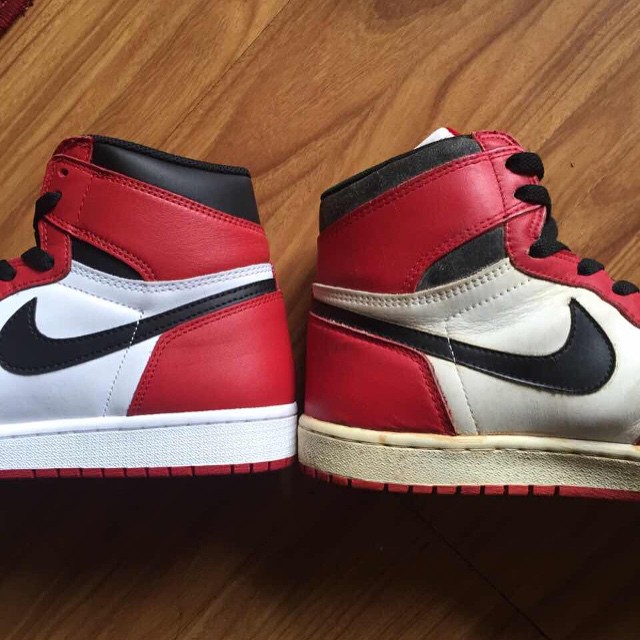 555088-101,AJ1,Air Jordan 1 555088-101AJ1白黑红 94 vs 15,Air Jordan 1 OG High "Chicago" 新老款对比 555088-101,AJ1,Air Jordan 1 555088-101AJ1白黑红 94 vs 15,Air Jordan 1 OG High "Chicago" 新老款对比