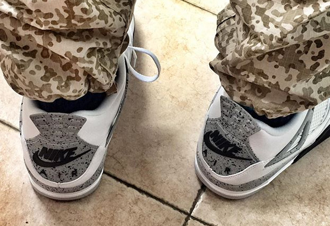 308496-104,AJ4,Air Jordan 4 308496-104AJ4 Air Jordan 4 “White Cement” 2016 款上脚实拍 308496-104,AJ4,Air Jordan 4 308496-104AJ4 Air Jordan 4 “White Cement” 2016 款上脚实拍
