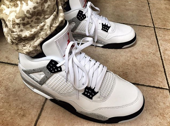 308496-104,AJ4,Air Jordan 4 308496-104AJ4 Air Jordan 4 “White Cement” 2016 款上脚实拍 308496-104,AJ4,Air Jordan 4 308496-104AJ4 Air Jordan 4 “White Cement” 2016 款上脚实拍
