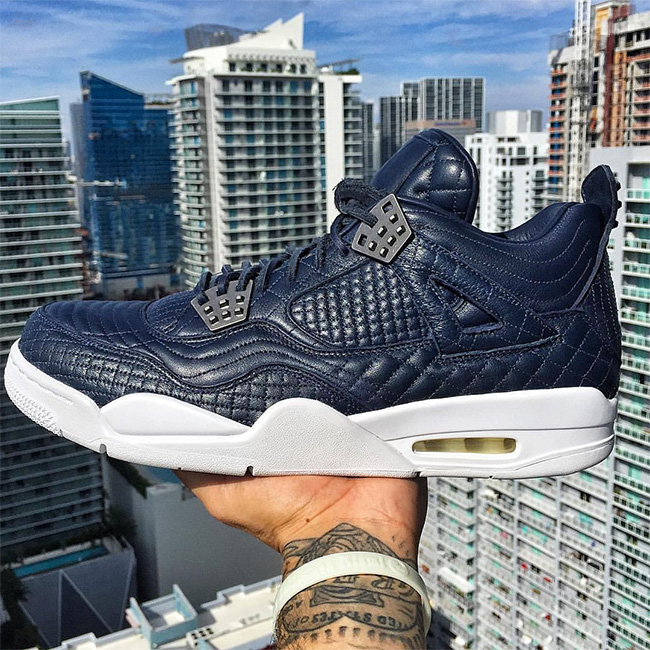 AJ4,Air Jordan 4 AJ4 Air Jordan 4 Premium “Navy Blue” 海军蓝实物曝光 AJ4,Air Jordan 4 AJ4 Air Jordan 4 Premium “Navy Blue” 海军蓝实物曝光
