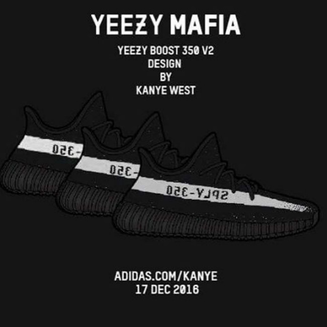人气超高的黑白 yeezy 350 boost v2 发售日期确定!