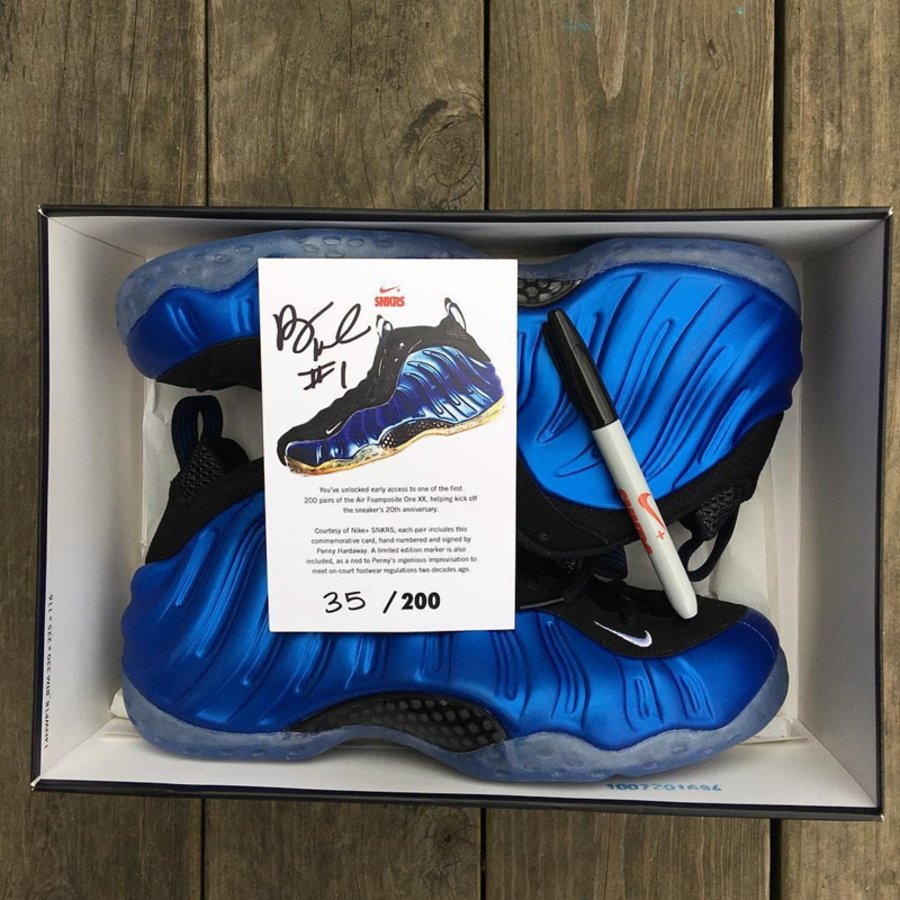 Nike,Air Foamposite One,895320 哈达威亲笔签名!Nike Air Foamposite One “Royal” 惊现特别版 Nike,Air Foamposite One,895320 哈达威亲笔签名!Nike Air Foamposite One “Royal” 惊现特别版