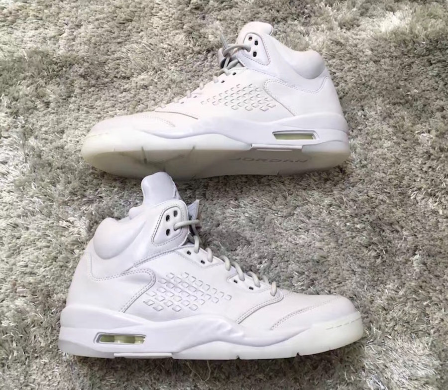 AJ5,Air Jordan 5 纯白色奢华皮质 Air Jordan 5 实物图片释出! AJ5,Air Jordan 5 纯白色奢华皮质 Air Jordan 5 实物图片释出!