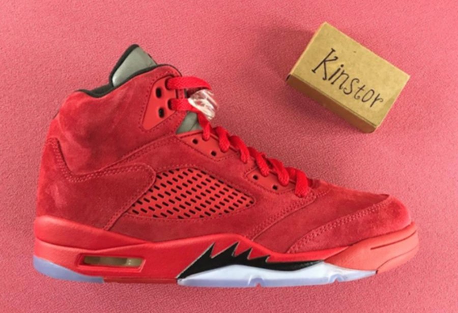 Air Jordan 5,AJ5,136027-602 愤怒公牛再现!Air Jordan 5 “Red Suede” 全新实物近览 Air Jordan 5,AJ5,136027-602 愤怒公牛再现!Air Jordan 5 “Red Suede” 全新实物近览