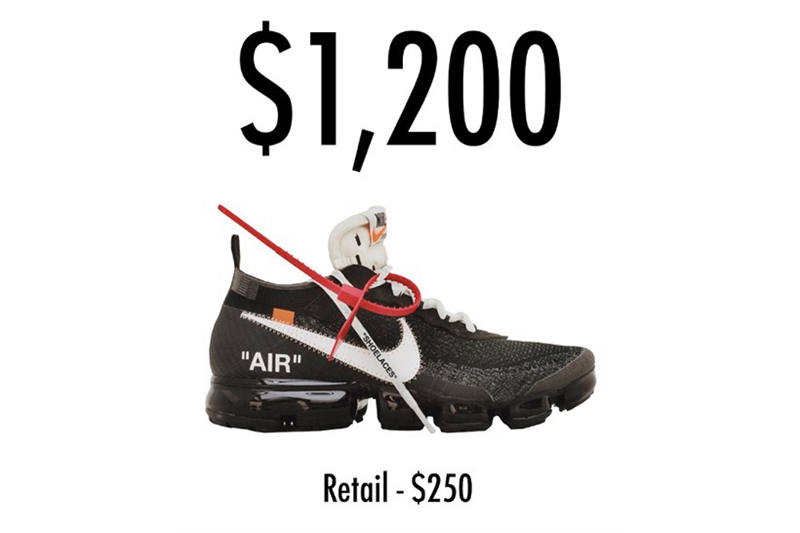 Virgil Abloh,Nike,Air Jordan 1 OFF-WHITE x Nike 市场价格出炉!第一名翻了十多倍! Virgil Abloh,Nike,Air Jordan 1 OFF-WHITE x Nike 市场价格出炉!第一名翻了十多倍!