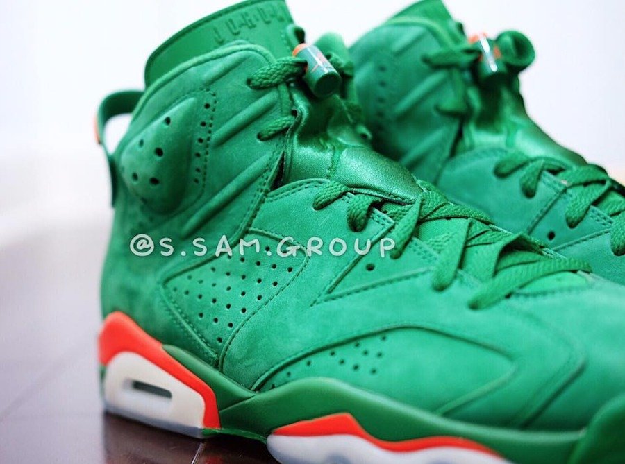 AJ6,Air Jordan 6,AJ5986-335 醒目佳得乐!绿麂皮 Air Jordan 6 “Gatorade” 全新近照曝光 AJ6,Air Jordan 6,AJ5986-335 醒目佳得乐!绿麂皮 Air Jordan 6 “Gatorade” 全新近照曝光