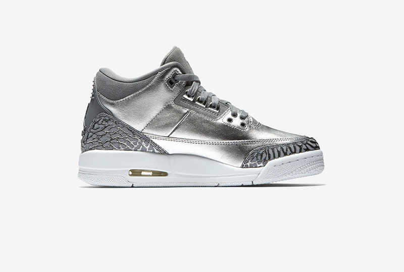 AJ3,Air Jordan 3, 女生专属精品!液态银 Air Jordan 3 海外现已发售 AJ3,Air Jordan 3, 女生专属精品!液态银 Air Jordan 3 海外现已发售