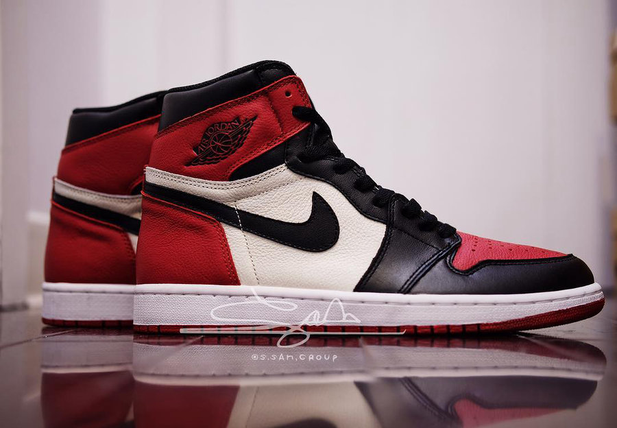 Air Jordan 1,Bred Toe,AJ1,5550 质感格外出众!黑红脚趾 Air Jordan 1 实物细节近赏 Air Jordan 1,Bred Toe,AJ1,5550 质感格外出众!黑红脚趾 Air Jordan 1 实物细节近赏