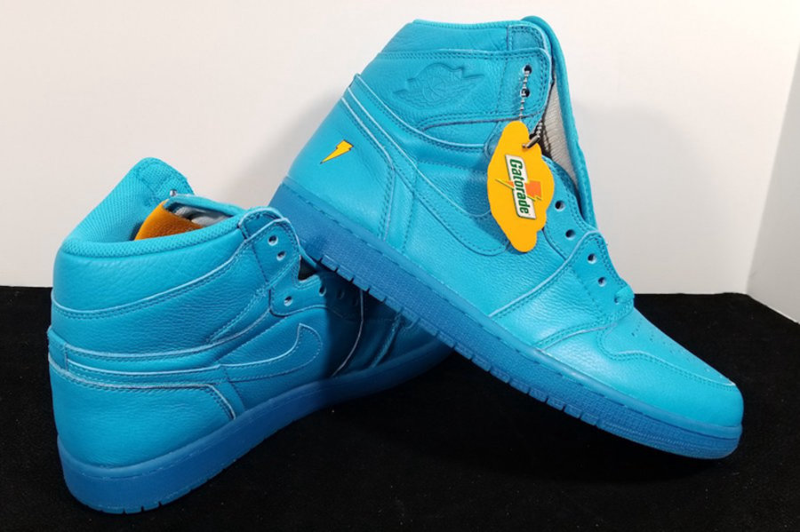 Air Jordan 1,Gatorade,AJ1,AJ59 亮眼佳得乐主题!Air Jordan 1 “Gatorade” 实物细节近赏 Air Jordan 1,Gatorade,AJ1,AJ59 亮眼佳得乐主题!Air Jordan 1 “Gatorade” 实物细节近赏