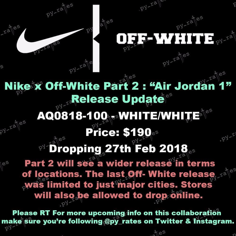 OFF-WHITE,Air Jordan 1,AJ1 更大规模发售!纯白 OFF-WHITE x Air Jordan 1 二月底登场 OFF-WHITE,Air Jordan 1,AJ1 更大规模发售!纯白 OFF-WHITE x Air Jordan 1 二月底登场
