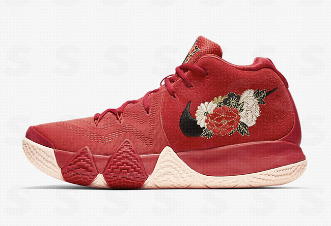 Nike,Kyrie 4 喜庆大红+刺绣花卉!欧文 Kyrie 4 中国新年定妆照释出! Nike,Kyrie 4 喜庆大红+刺绣花卉!欧文 Kyrie 4 中国新年定妆照释出!