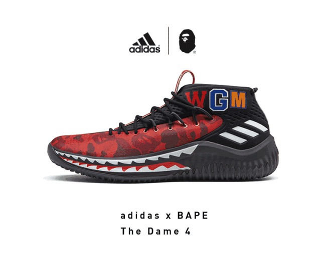 BAPE,DAME4,adidas 重磅联名来袭!BAPE x DAME 4 中国区发售信息释出 BAPE,DAME4,adidas 重磅联名来袭!BAPE x DAME 4 中国区发售信息释出