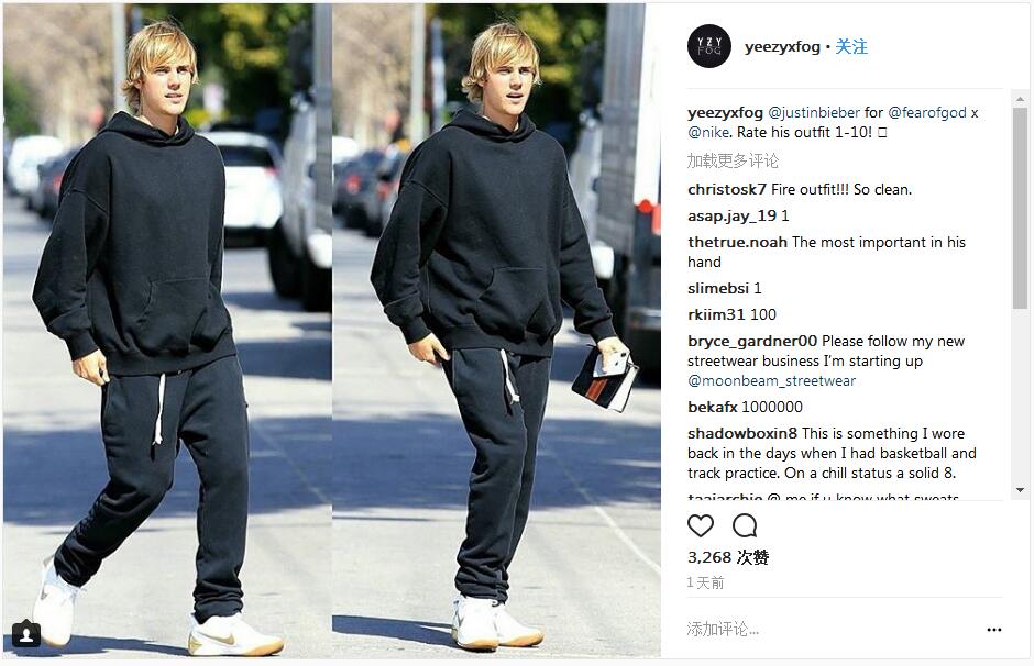 Nike,FOG,Fear of God 贾斯汀·比伯疑似穿着 FOG x Nike!超级低调难以辨识! Nike,FOG,Fear of God 贾斯汀·比伯疑似穿着 FOG x Nike!超级低调难以辨识!