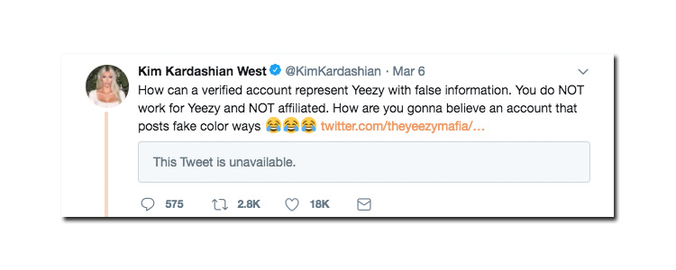 Yeezy Mafia Yeezy Mafia 的 Twitter 账号被封了!是因为卡戴珊的投诉吗? Yeezy Mafia Yeezy Mafia 的 Twitter 账号被封了!是因为卡戴珊的投诉吗?