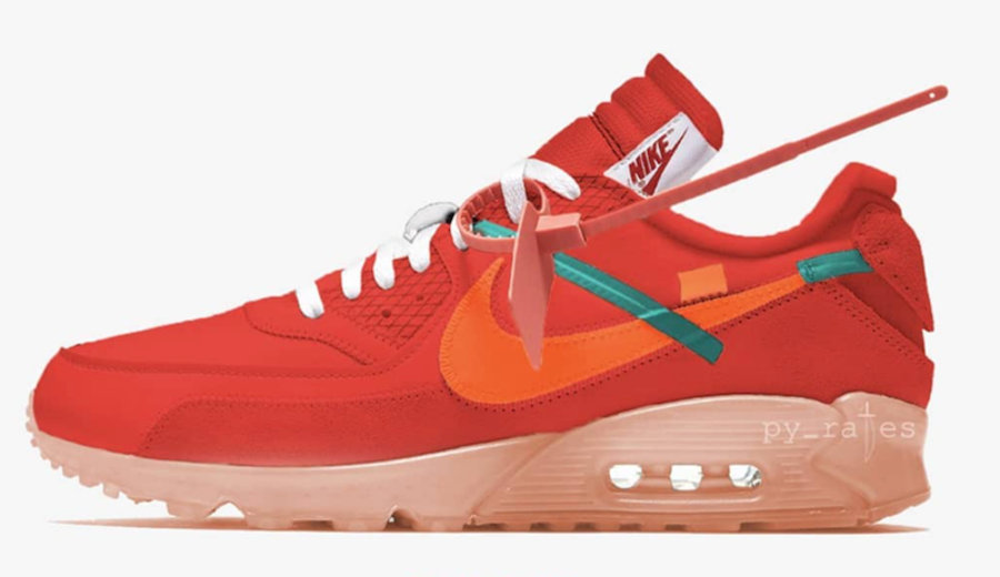 OFF-WHITE,Nike,Air Max 90,AA72 又一款亮色!OFF-WHITE x Air Max 90 红色版本曝光 OFF-WHITE,Nike,Air Max 90,AA72 又一款亮色!OFF-WHITE x Air Max 90 红色版本曝光
