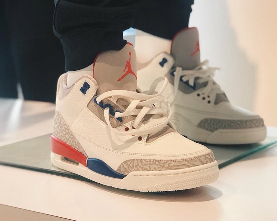 AJ3,Air Jordan 3,136064-140 美国主题配色!Air Jordan 3 “USA” 实物首次曝光 AJ3,Air Jordan 3,136064-140 美国主题配色!Air Jordan 3 “USA” 实物首次曝光