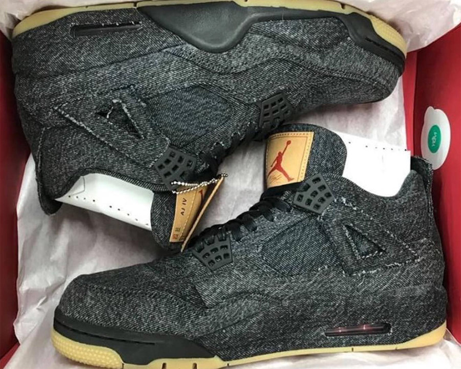 AO2571-001,Levis,AJ4,Air Jorda AO2571-001 AJ4 黑色版 Levis x Air Jordan 4 实物终于曝光!下月发售 AO2571-001,Levis,AJ4,Air Jorda AO2571-001 AJ4 黑色版 Levis x Air Jordan 4 实物终于曝光!下月发售