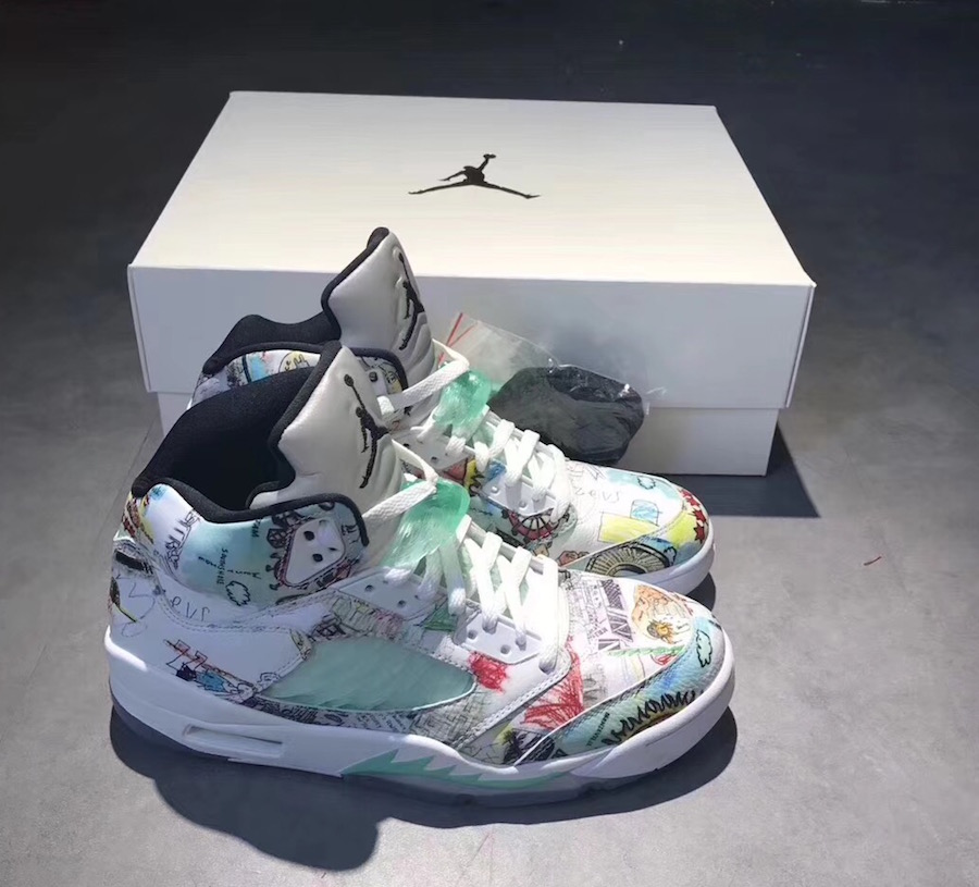 AJ5,Air Jordan 5,AV2405-900,发售 超浮夸涂鸦配色!全新 Air Jordan 5 “Wings” 实物细节曝光 AJ5,Air Jordan 5,AV2405-900,发售 超浮夸涂鸦配色!全新 Air Jordan 5 “Wings” 实物细节曝光