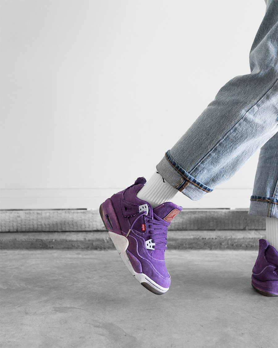Levis,AJ4,Air Jordan 4 骚紫色的 Levis x Air Jordan 4!你恐怕还没有见过吧! Levis,AJ4,Air Jordan 4 骚紫色的 Levis x Air Jordan 4!你恐怕还没有见过吧!