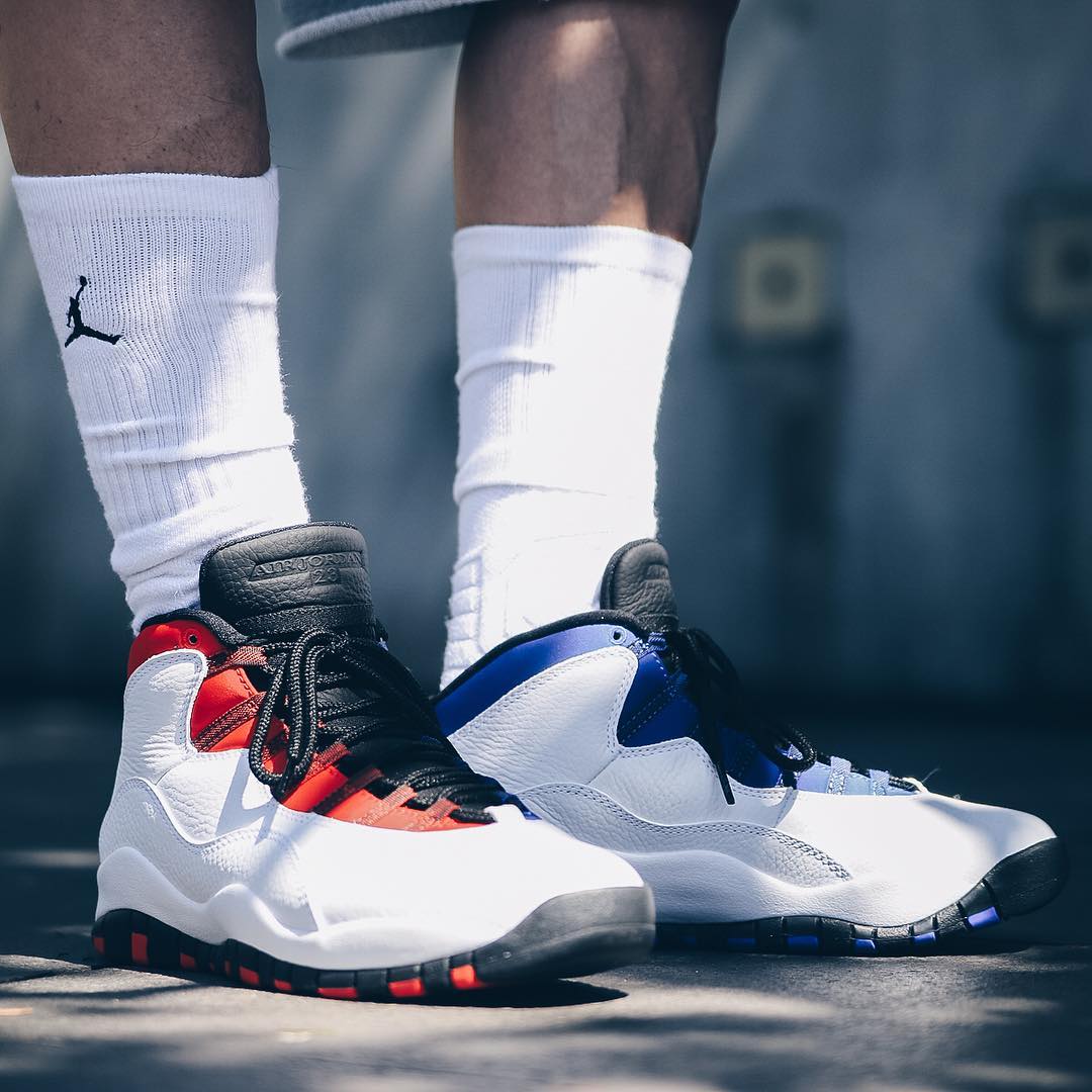 AJ10,Air Jordan 10,Westbrook,C 威少专属配色!红蓝鸳鸯 Air Jordan 10 上脚美图欣赏 AJ10,Air Jordan 10,Westbrook,C 威少专属配色!红蓝鸳鸯 Air Jordan 10 上脚美图欣赏