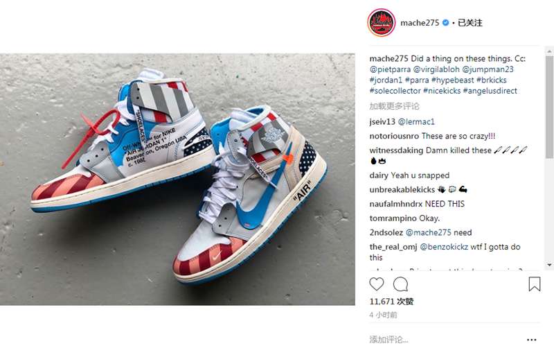 Jordan Brand,Air Jordan 1,AJ1, 人气大师 Mache 出手!OFF-WHITE x AJ1 “Parra” 客制欣赏 Jordan Brand,Air Jordan 1,AJ1, 人气大师 Mache 出手!OFF-WHITE x AJ1 “Parra” 客制欣赏