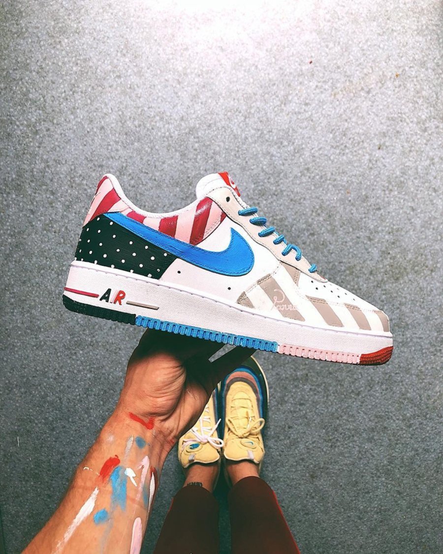 球鞋定制,Parra,Air Force OW x AJ1、老爹鞋纷纷效仿!近期热门的 Parra 风格定制欣赏 球鞋定制,Parra,Air Force OW x AJ1、老爹鞋纷纷效仿!近期热门的 Parra 风格定制欣赏