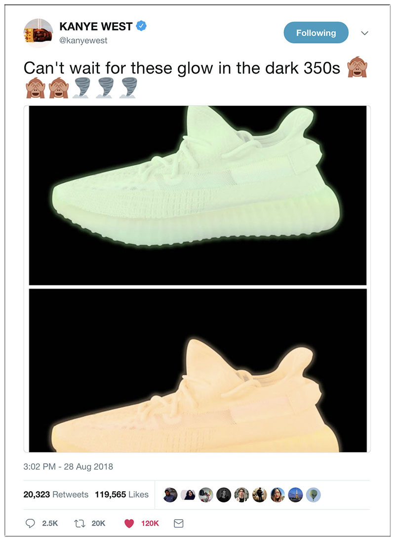 adidas,Yeezy Boost 350 V2,Yeez 即将发售的「夜光 Yeezy 350 V2」发光效果实拍!太太太酷炫了! adidas,Yeezy Boost 350 V2,Yeez 即将发售的「夜光 Yeezy 350 V2」发光效果实拍!太太太酷炫了!