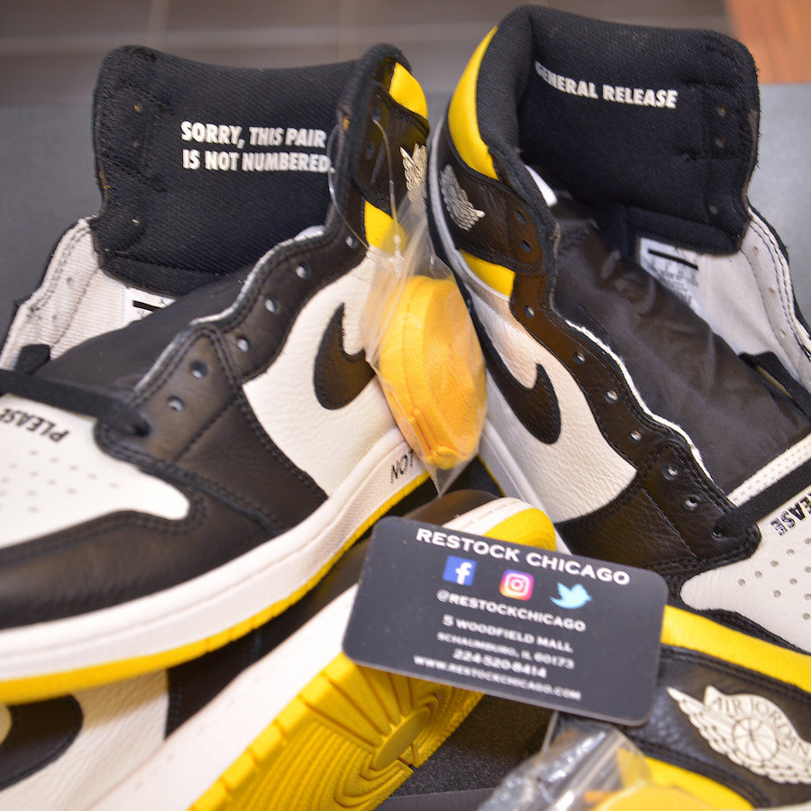 AJ1,Air Jordan 1,861428-107,发售 黑黄脚趾 + 趣味标语!全新 AJ1 年底发售,人气可能超越黑紫脚趾 AJ1,Air Jordan 1,861428-107,发售 黑黄脚趾 + 趣味标语!全新 AJ1 年底发售,人气可能超越黑紫脚趾