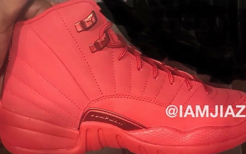 Jordan Brand,Air Jordan 12,Bul 街头亮骚神器!Air Jordan 12 “Bulls” 全新纯红配色实物曝光 Jordan Brand,Air Jordan 12,Bul 街头亮骚神器!Air Jordan 12 “Bulls” 全新纯红配色实物曝光