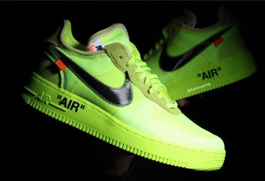 OFF-WHITE,Air Force 1,Nike,发售 最清晰实物预览!荧光绿 OFF-WHITE x Air Force 1 下月发售 OFF-WHITE,Air Force 1,Nike,发售 最清晰实物预览!荧光绿 OFF-WHITE x Air Force 1 下月发售