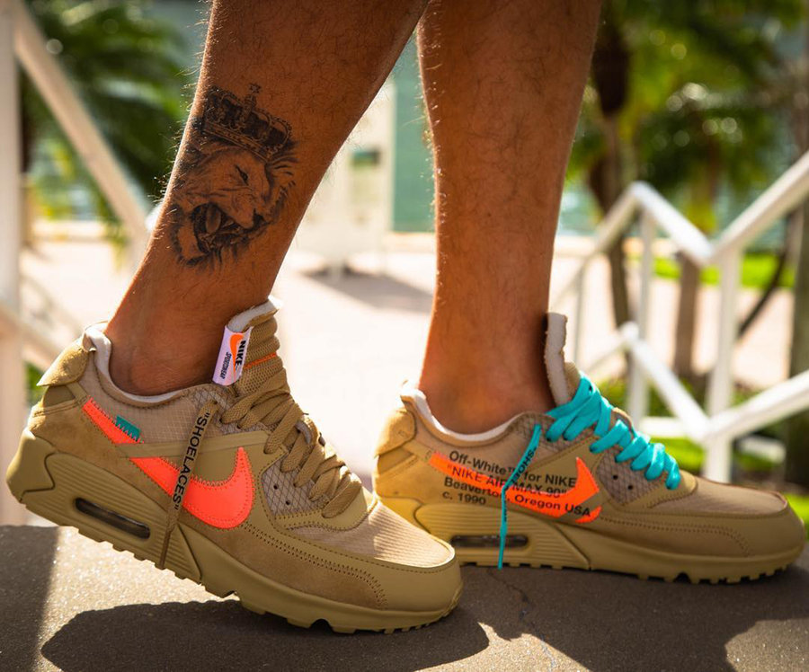 OFF-WHITE,Air Max 90,发售,上脚 首款军事风造型!沙漠配色 OW x Air Max 90 上脚真的与众不同! OFF-WHITE,Air Max 90,发售,上脚 首款军事风造型!沙漠配色 OW x Air Max 90 上脚真的与众不同!