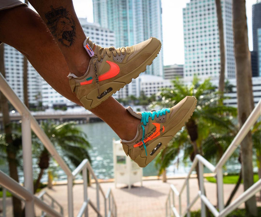 OFF-WHITE,Air Max 90,发售,上脚 首款军事风造型!沙漠配色 OW x Air Max 90 上脚真的与众不同! OFF-WHITE,Air Max 90,发售,上脚 首款军事风造型!沙漠配色 OW x Air Max 90 上脚真的与众不同!
