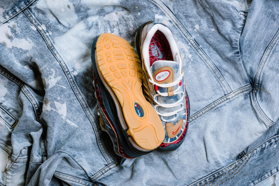 Nike,Air Max 98,BV6045-400,发售 扎染牛仔 + 腰果花!材质超丰富的 Air Max 98 周六发售 Nike,Air Max 98,BV6045-400,发售 扎染牛仔 + 腰果花!材质超丰富的 Air Max 98 周六发售