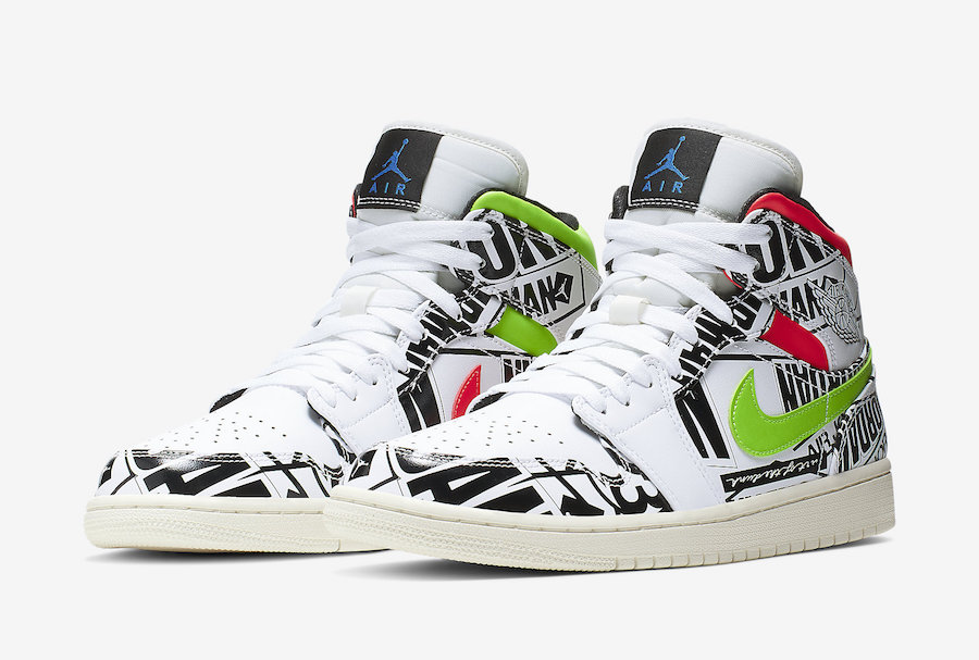 Air Jordan 1 Mid,Nike,发售,55472 双色钩子 + 涂鸦标语鞋面!全新 Air Jordan 1 Mid 首度曝光 Air Jordan 1 Mid,Nike,发售,55472 双色钩子 + 涂鸦标语鞋面!全新 Air Jordan 1 Mid 首度曝光