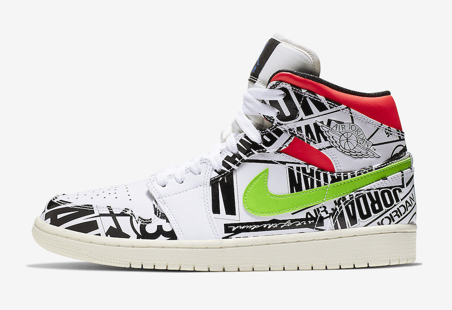 Air Jordan 1 Mid,Nike,发售,55472 双色钩子 + 涂鸦标语鞋面!全新 Air Jordan 1 Mid 首度曝光 Air Jordan 1 Mid,Nike,发售,55472 双色钩子 + 涂鸦标语鞋面!全新 Air Jordan 1 Mid 首度曝光