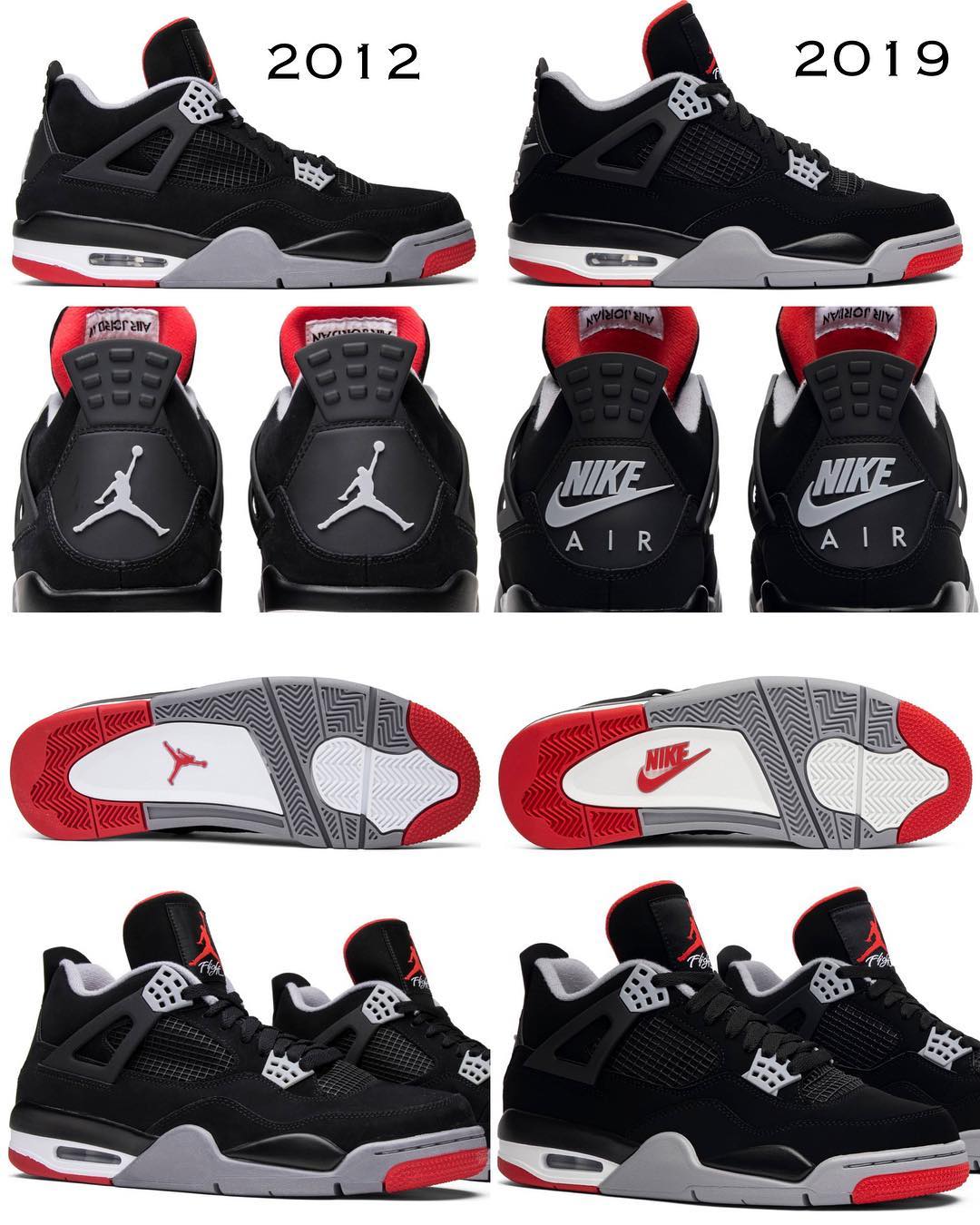 Air Jordan 4,AJ4,bred,发售,30849 除了 Logo 还有何区别?黑红 Air Jordan 4 新老版本对比 Air Jordan 4,AJ4,bred,发售,30849 除了 Logo 还有何区别?黑红 Air Jordan 4 新老版本对比