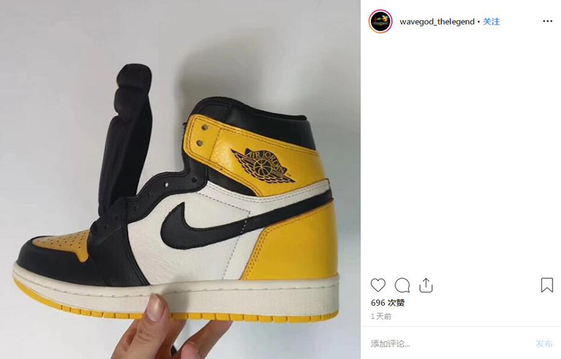 Nike,Air Jordan 1,AJ1,发售,AR102 黑黄脚趾 Air Jordan 1 要来了?全新实物图曝光! Nike,Air Jordan 1,AJ1,发售,AR102 黑黄脚趾 Air Jordan 1 要来了?全新实物图曝光!