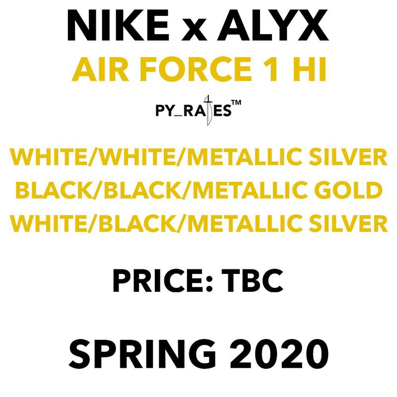 Nike,Air Force 1 High,AF1,ALYX 招牌机能搭扣!ALYX x Air Force 1 最新发售信息释出! Nike,Air Force 1 High,AF1,ALYX 招牌机能搭扣!ALYX x Air Force 1 最新发售信息释出!