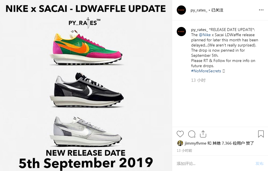 Sacai,Nike,LDV Waffle,发售 年度跳票王没跑了!市价 4K 的 sacai x Nike 将延期发售! Sacai,Nike,LDV Waffle,发售 年度跳票王没跑了!市价 4K 的 sacai x Nike 将延期发售!