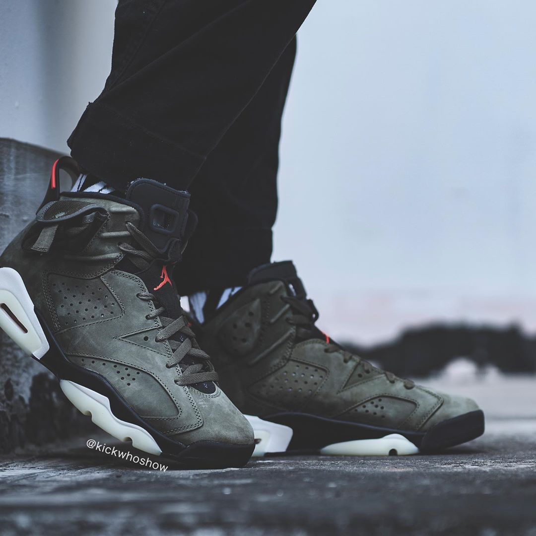 Travis Scott,Air Jordan 6,AJ6, 准备迎接突袭!Travis Scott x AJ6 发售临近!最新上脚图来了! Travis Scott,Air Jordan 6,AJ6, 准备迎接突袭!Travis Scott x AJ6 发售临近!最新上脚图来了!