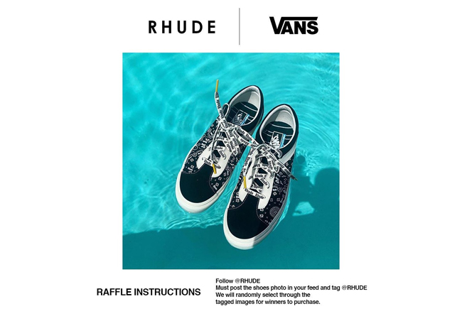 RHUDE,Vans, 别具匠心的拼接腰果花! RHUDE x Vans 联名系列有望 10 月发售! RHUDE,Vans, 别具匠心的拼接腰果花! RHUDE x Vans 联名系列有望 10 月发售!