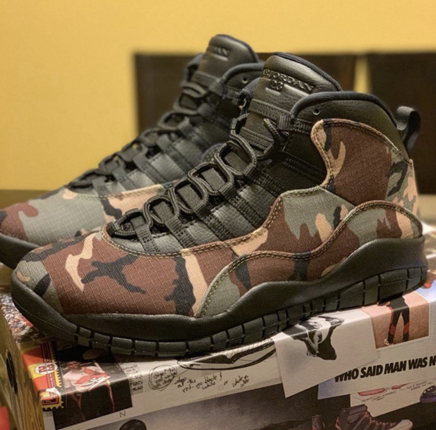 Air Jordan,AJ10,310805-201,Cam 材质特殊!军布 Air Jordan 10 全新实物曝光,月底发售! Air Jordan,AJ10,310805-201,Cam 材质特殊!军布 Air Jordan 10 全新实物曝光,月底发售!